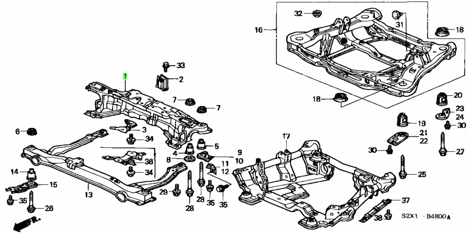 Honda cr v rd1 подвеска схема