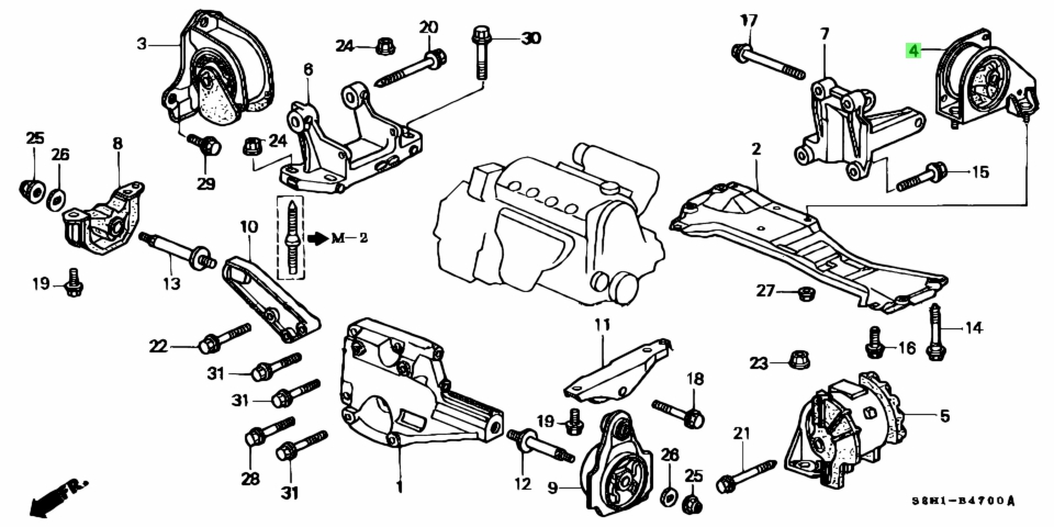 Buy Genuine Honda 50810S2H000 (50810-S2H-000) Rubber Assy., Rr 