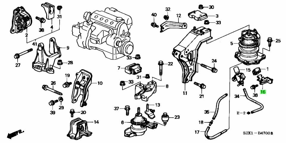 Схема двигателя b20b honda