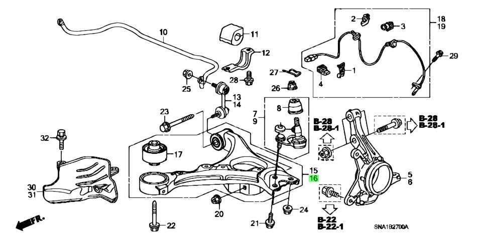 Buy Genuine Honda 51360SNWZ00 (51360-SNW-Z00) Arm, Suspension for Honda ...