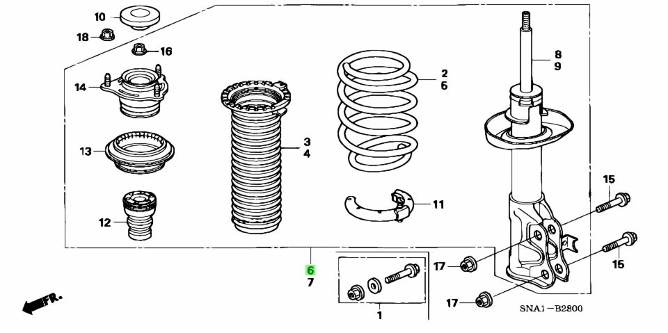 Buy Genuine Honda 51601SNA916 (51601-SNA-916) Absorber Assy., R. Fr ...