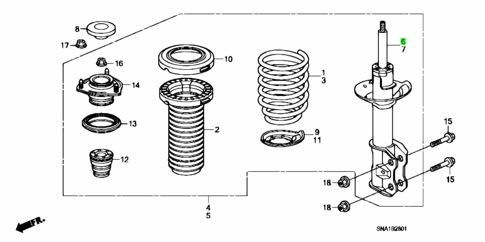 Buy Genuine Honda 51605snwz02 (51605-snw-z02) Shock Absorber For Honda 