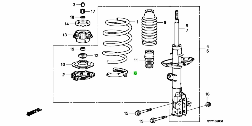 Buy Genuine Honda 51684SYY004 (51684-SYY-004) Rubber, Spring Seat for ...