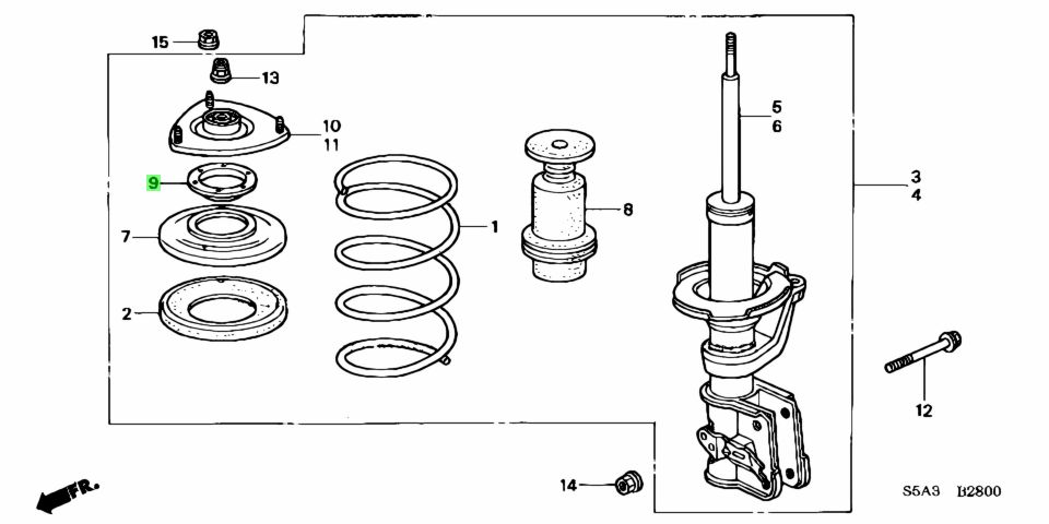 スズキ P.D.F. ASSEMBLY 51770-06B00 Buy Genuine Honda 51726S5A701 (51726-S5A-701) Bearing, Fr. Shock