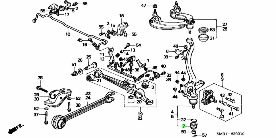 Buy Genuine Honda 52225SM4961 (52225-SM4-961) Boot, Rr. Lower Ball Dust ...