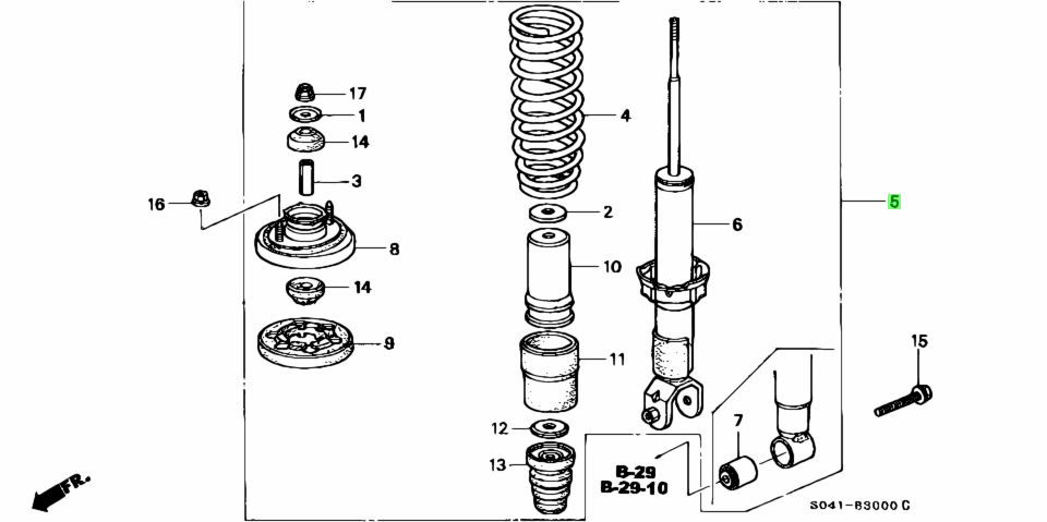 Buy Genuine Honda 52610S04N01 (52610-S04-N01) Absorber Assy., Rr. Shock ...