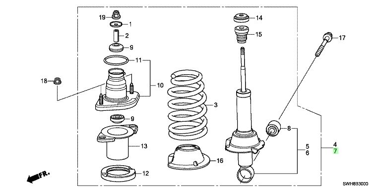 Buy Genuine Honda Swep Swe P Absorber Assy L Rr Shock Photos Amayama