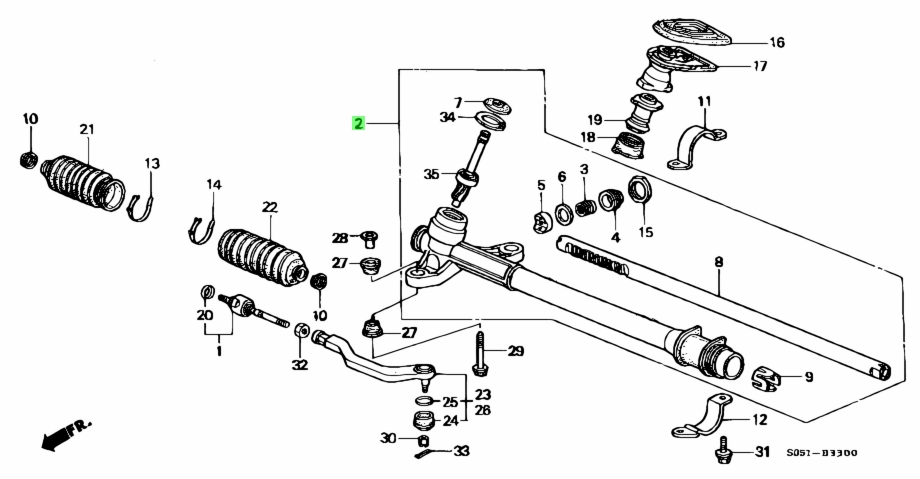 Схема рулевой рейки хонда срв 3