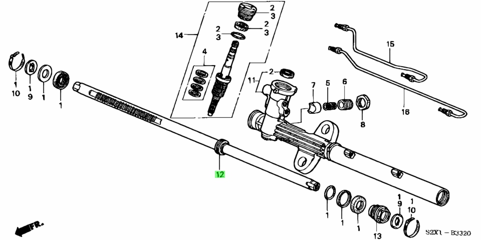Схема рулевой рейки хонда срв 3