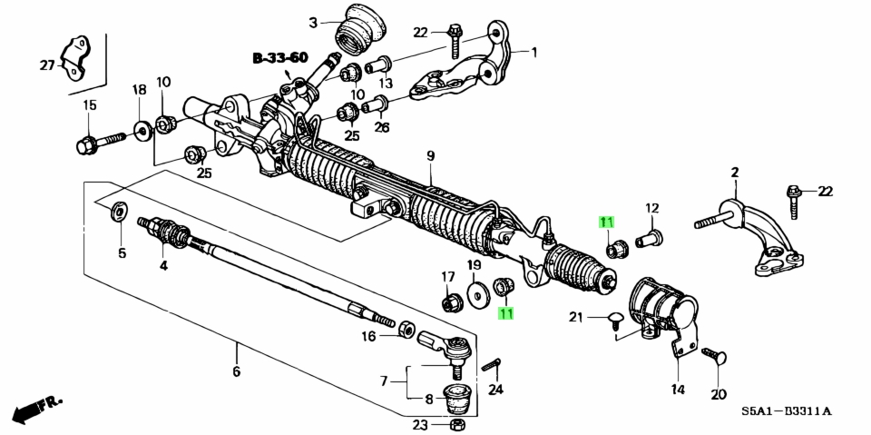 しゃん☆ページ Buy Genuine Honda 53685S5AA00 (53685-S5A-A00) Bush, Steering Gear