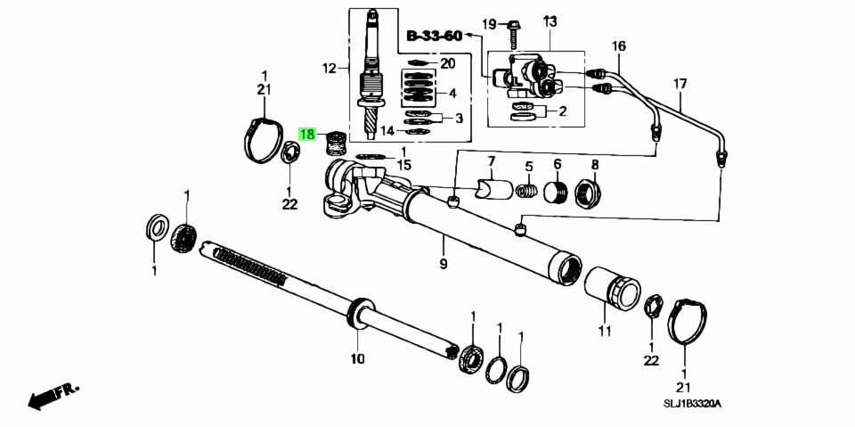 Схема рулевой рейки хонда срв 3