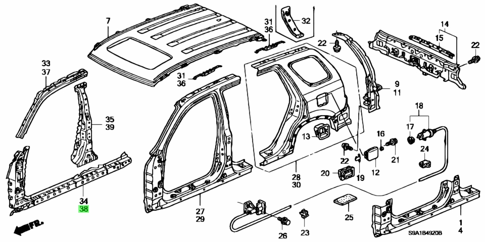 Honda cr v схема запчастей