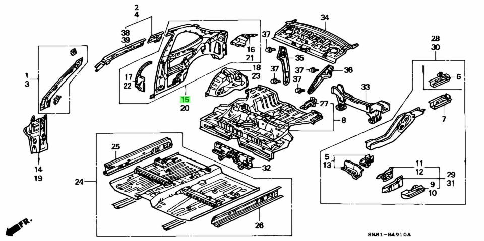 Схема запчастей honda