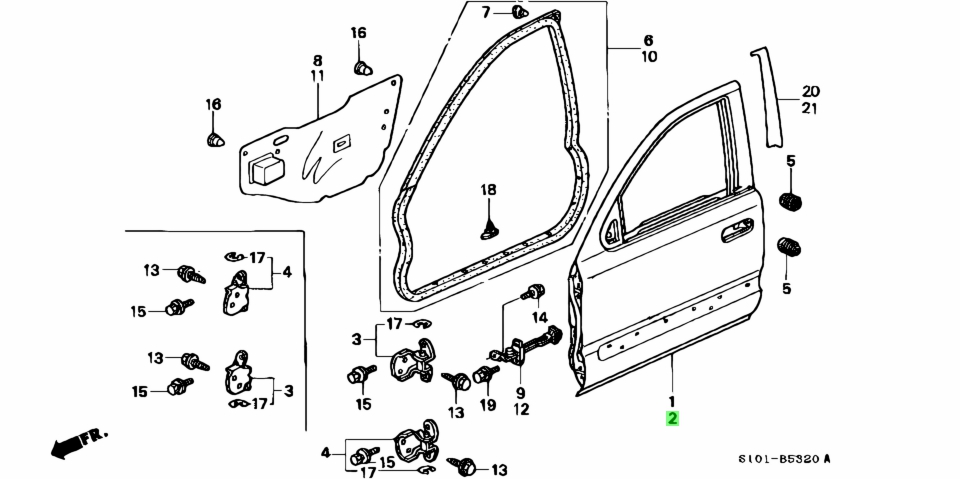 Карта двери хонда срв 3