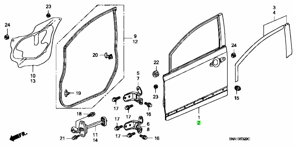 Buy Genuine Honda 67050snaj00zz (67050-sna-j00zz) Panel Comp., L. Fr 