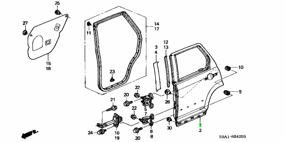 Карта двери хонда срв 3