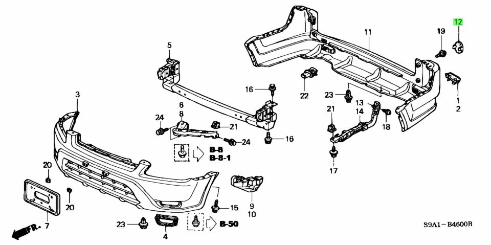 Nh624p honda белый перламутр