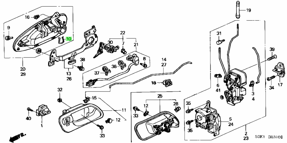 Как снять дверную ручку Honda Accord кузов CF - Honda Accord (6G), 2,2 л, 1998 г