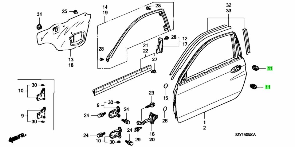 Buy Genuine Honda 72142SL0000 (72142-SL0-000) Stopper, Door. Prices ...