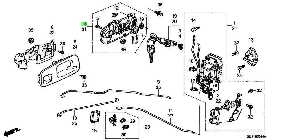 Схема подвески honda hr v