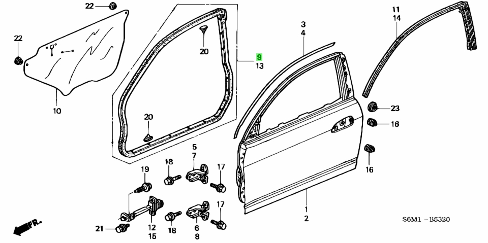 Buy Genuine Honda 72310S6M003 (72310-S6M-003) Rubber Seal for Honda ...