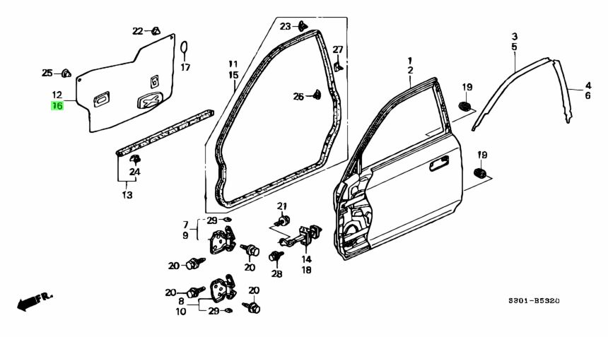 Buy Genuine Honda 72361S30900 (72361-S30-900) Seal, L. Fr. Door Hole ...