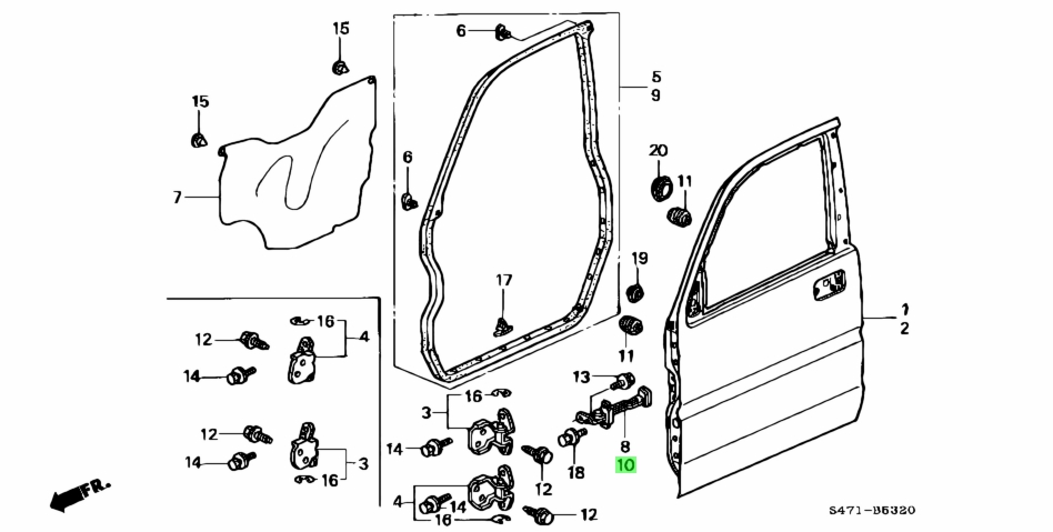 Buy Genuine Honda 72380s47013 (72380-s47-013) Stopper, Door. Photos 