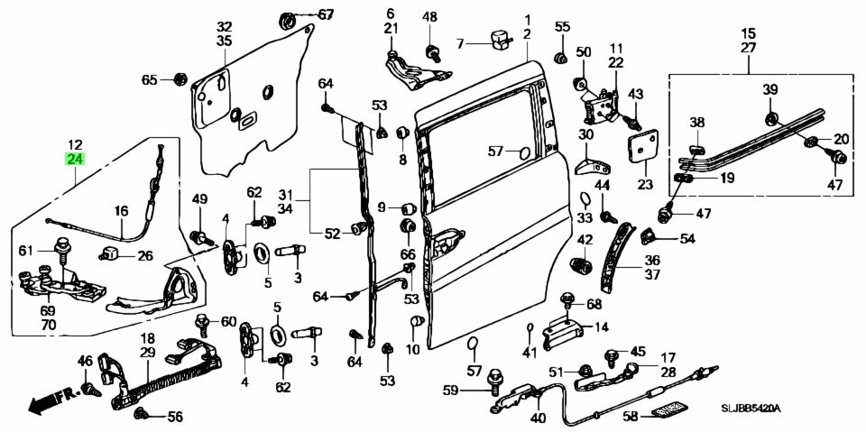 Купить Honda 72520SYY003 (72520-SYY-003) Шарнир для Honda Freed. Цены, быстрая д