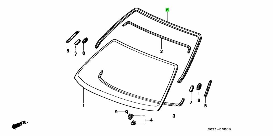 Buy Genuine Honda 73150S03003 (73150-S03-003) Molding, Fr. Windshield ...