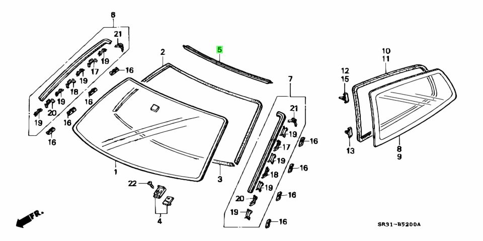 パーツ SR Buy Genuine Honda 73151SR3013 (73151-SR3-013) Molding, Fr