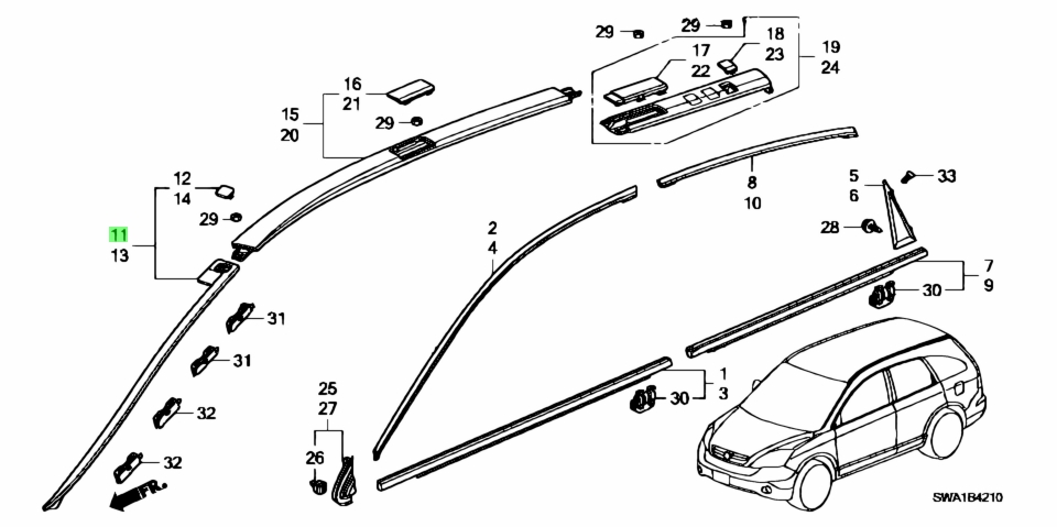 Buy Genuine Honda Swa Swa Garnish Assy R Fr