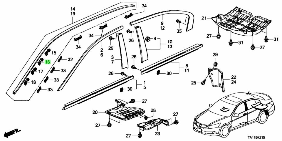 Honda 73155-TA0-A01 (73155TA0A01)