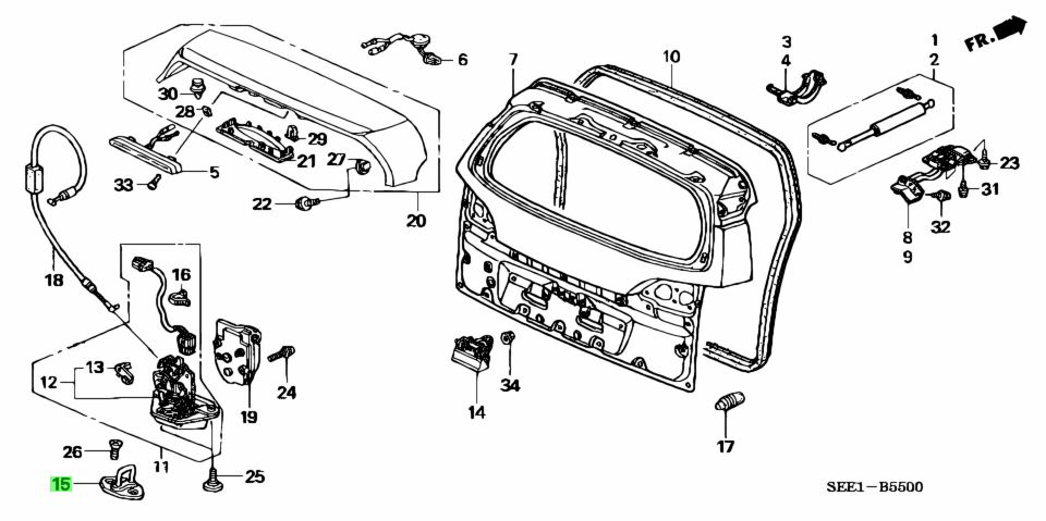 Honda 74813-SEY-003 (74813SEY003)