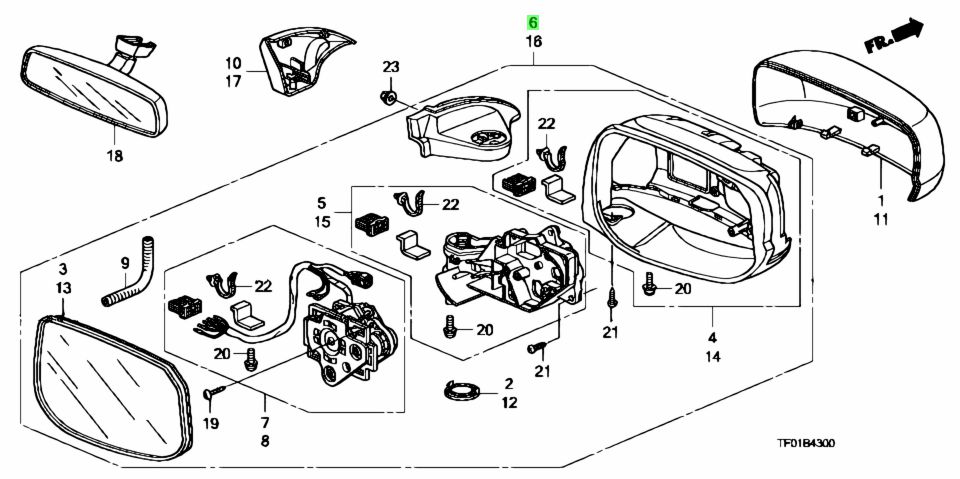 Honda 76208-TF0-T01 (76208TF0T01)