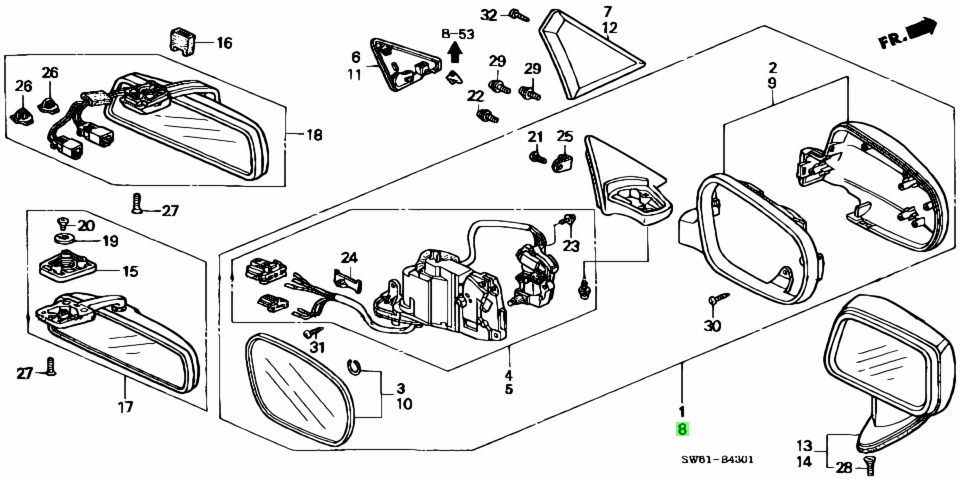 Honda inspire ua2 схема предохранителей