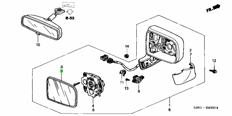 HONDA (ホンダ) 純正部品 ミラー L. 品番76253-T6G-J31 人気新品