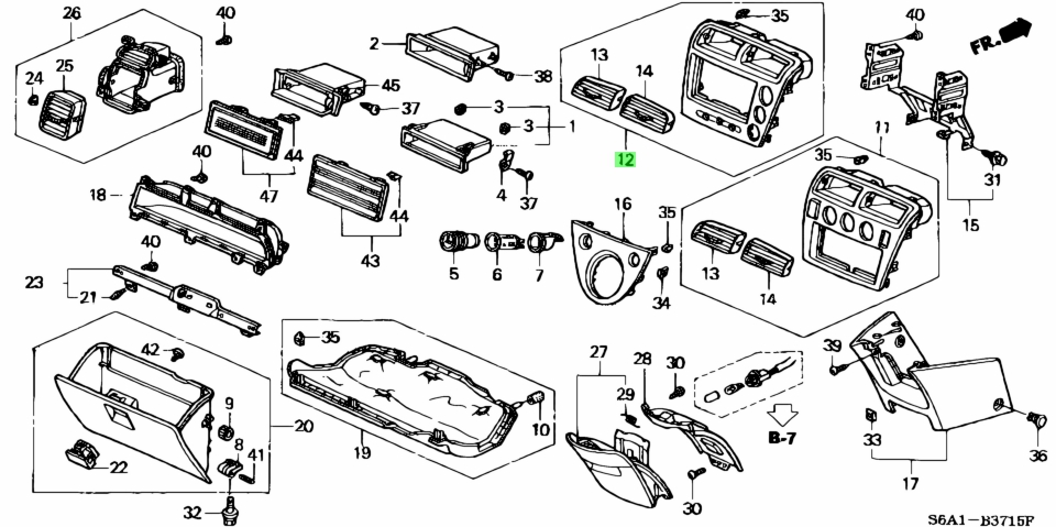 Honda77250-S6A-902ZB(77250S6A902ZB)