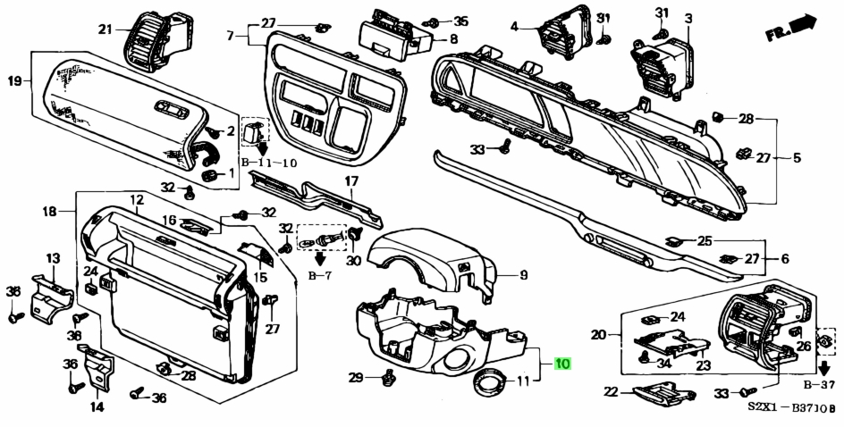 Купить Honda 77255SCC003ZB (77255-SCC-003ZB) Накладка Пластиковая. Цены, быстрая