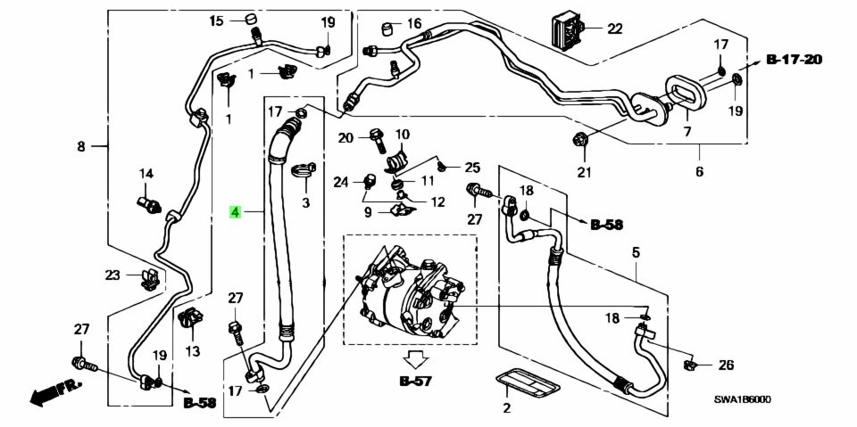 Buy Genuine Honda 80311SWAA01 (80311-SWA-A01) Hose Comp., Suction for ...