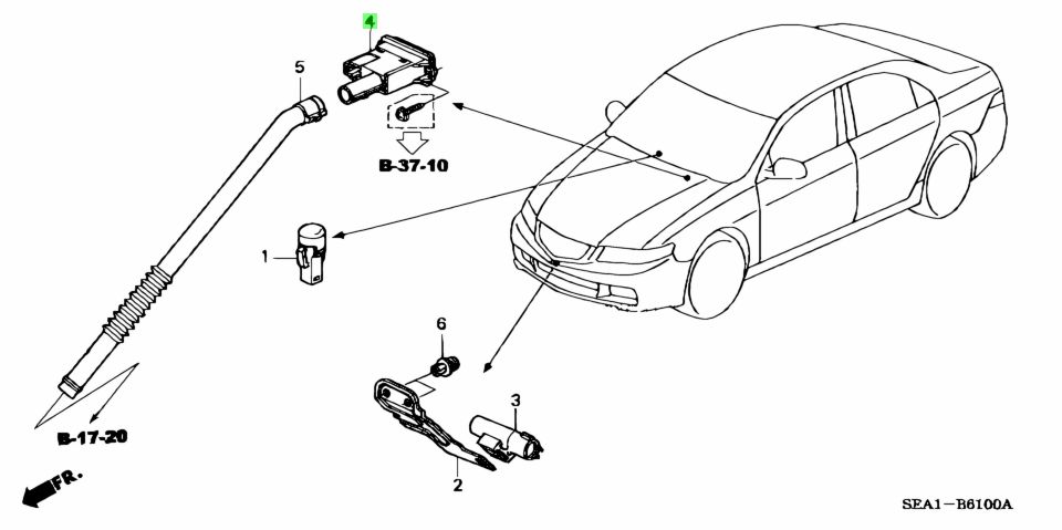 Buy Genuine Honda 80530SDAA41 (80530-SDA-A41) Sensor Assy., In Car ...