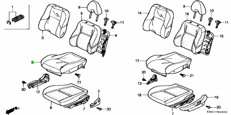 Кресло honda hr v