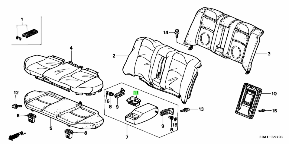 Купить Honda 82186SW3J11ZB (82186-SW3-J11ZB) Lid Assy., Rr. Armrest *nh120L*. Це