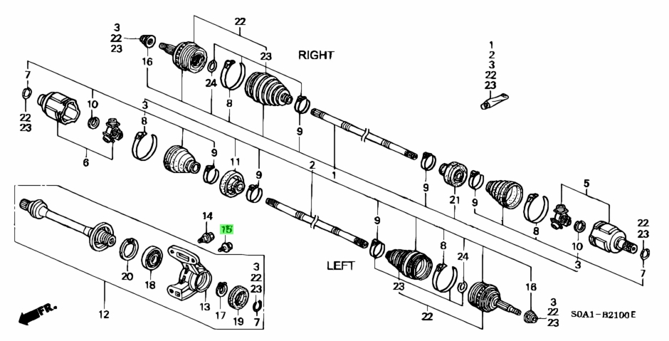 Buy Genuine Honda 90165SE0000 (90165-SE0-000) Bolt, Flange 10X37 ...