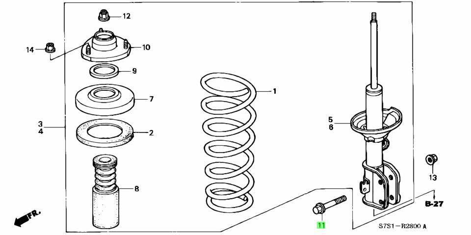 Buy Genuine Honda 90188SR3000 (90188-SR3-000) Bolt, Flange 14X70 ...