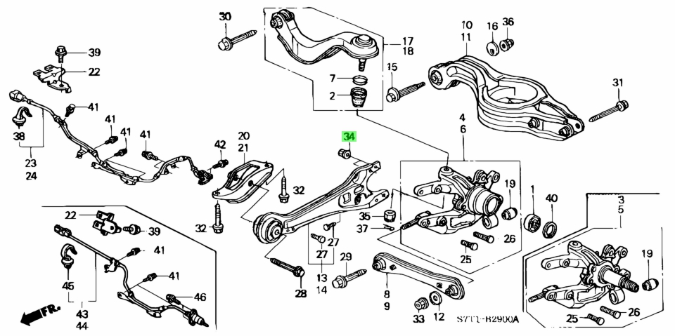 Buy Genuine Honda 90217SED000 (90217-SED-000) Nut, Trailing Arm, 10Mm ...