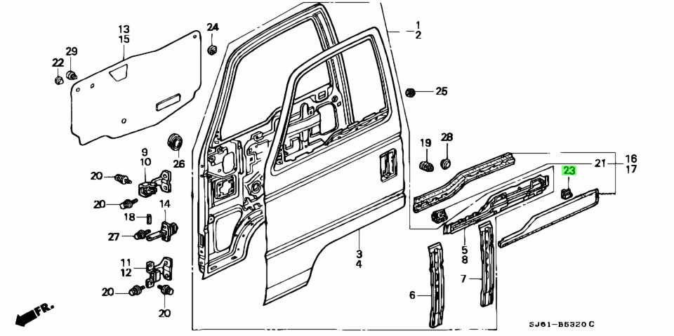 Buy Genuine Honda 91506SJ6013 (91506-SJ6-013) Clip. Prices, fast ...