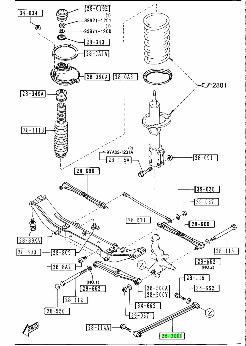 Buy Genuine Mazda B45928200 Trailing Link. Prices, fast shipping ...