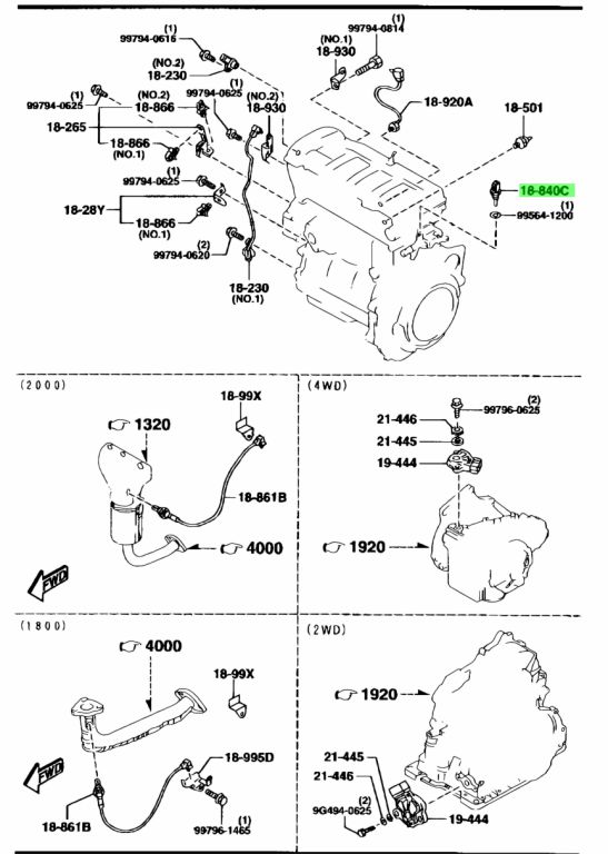 Buy Genuine Mazda B59318840A Sensor. Prices, fast shipping, photos ...