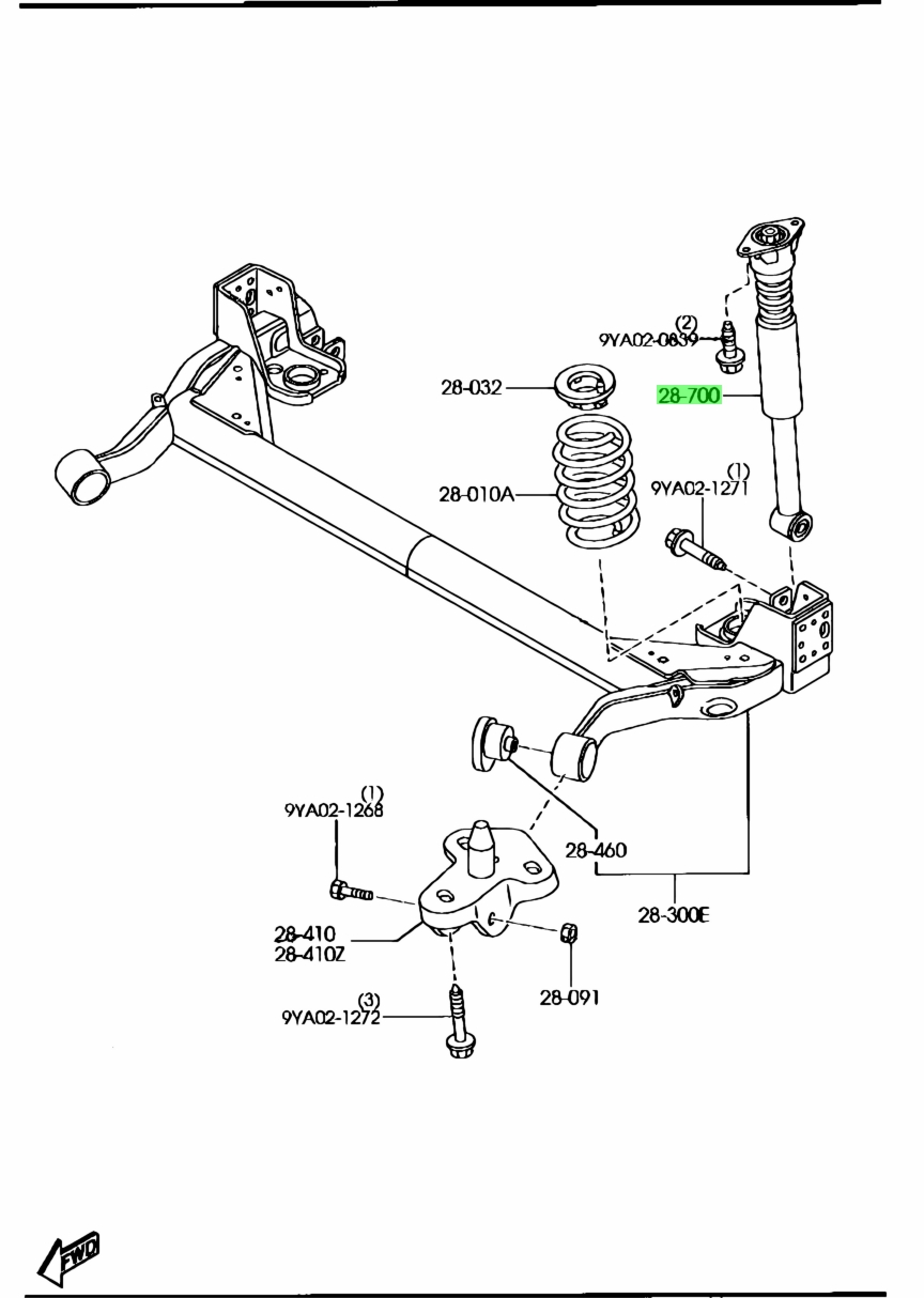 Передняя подвеска мазда демио dw3w схема и названия