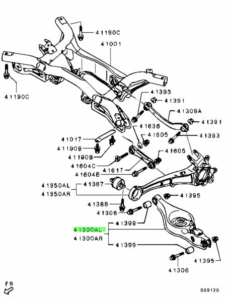 Buy Genuine Mitsubishi 4113A037 Arm Assy,rr Susp,lwr Lh. Prices, fast ...